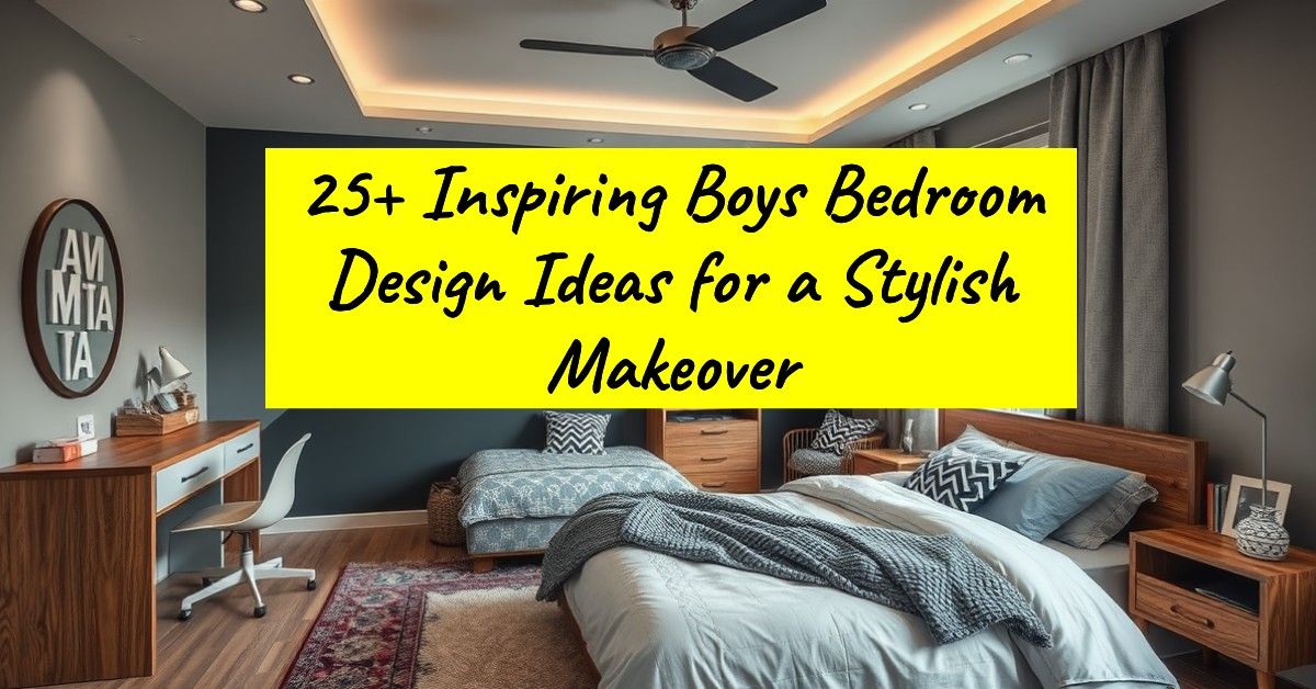 25+ Inspiring Boys Bedroom Design Ideas for a Stylish Makeover