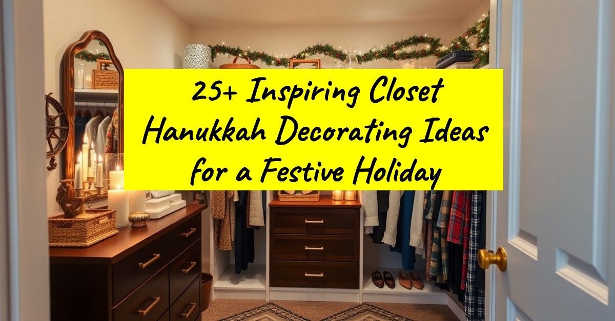 25+ Inspiring Closet Hanukkah Decorating Ideas for a Festive Holiday