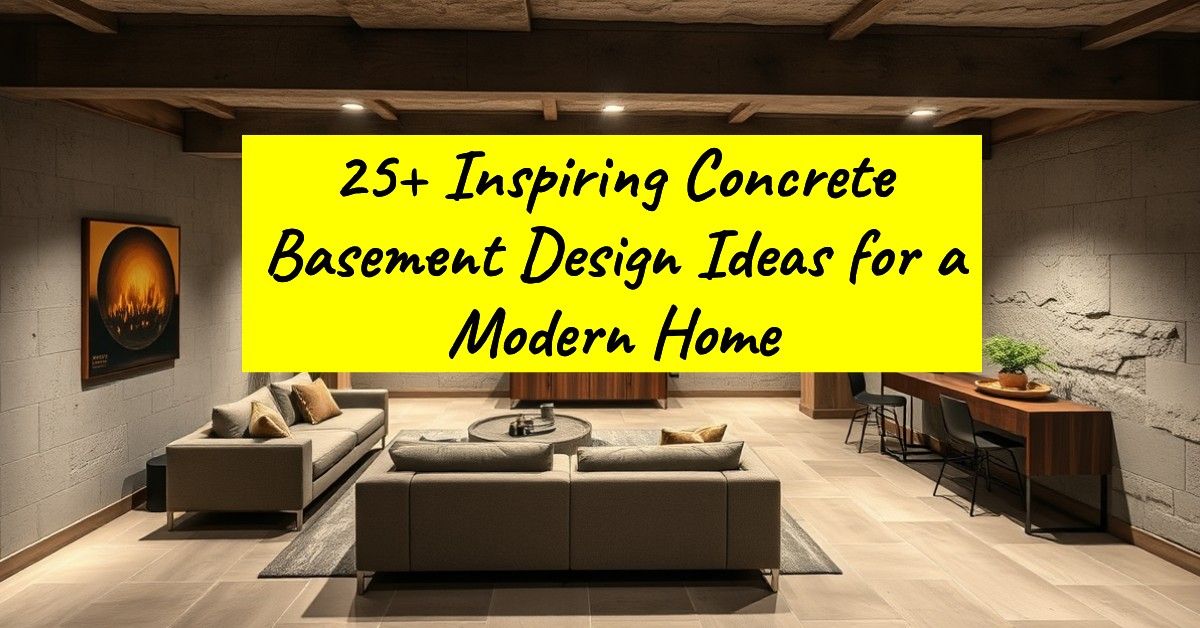 25+ Inspiring Concrete Basement Design Ideas for a Modern Home