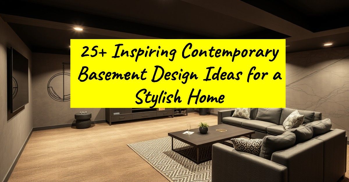 25+ Inspiring Contemporary Basement Design Ideas for a Stylish Home