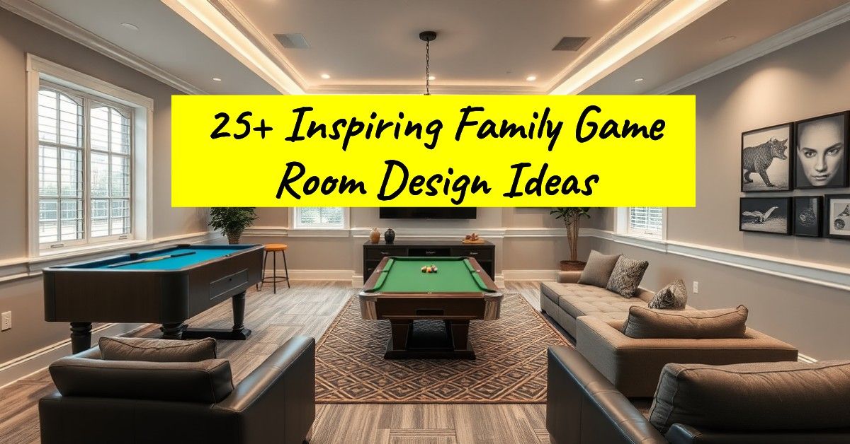 25+ Inspiring Family Game Room Design Ideas