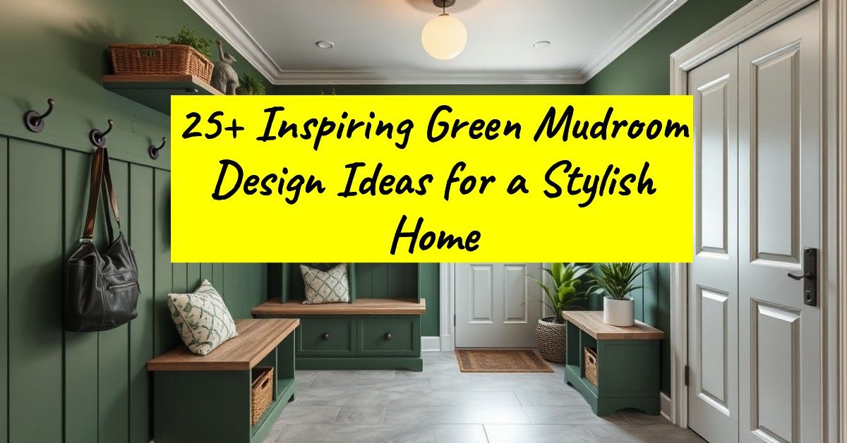 25+ Inspiring Green Mudroom Design Ideas for a Stylish Home