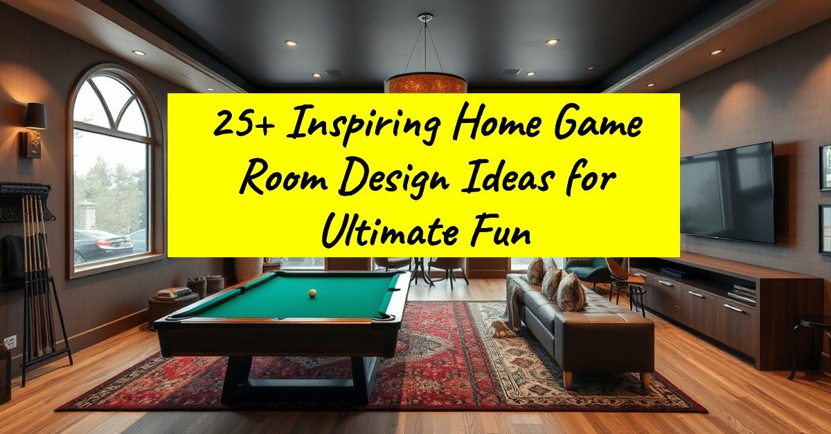 25+ Inspiring Home Game Room Design Ideas for Ultimate Fun