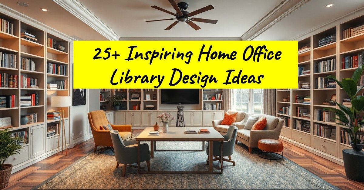 25+ Inspiring Home Office Library Design Ideas