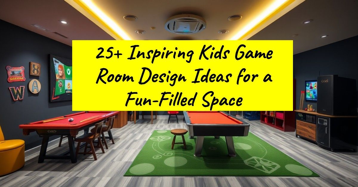 25+ Inspiring Kids Game Room Design Ideas for a Fun-Filled Space