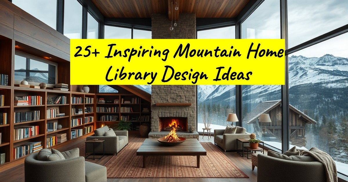 25+ Inspiring Mountain Home Library Design Ideas