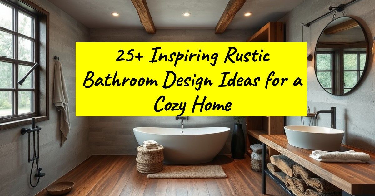 25+ Inspiring Rustic Bathroom Design Ideas for a Cozy Home