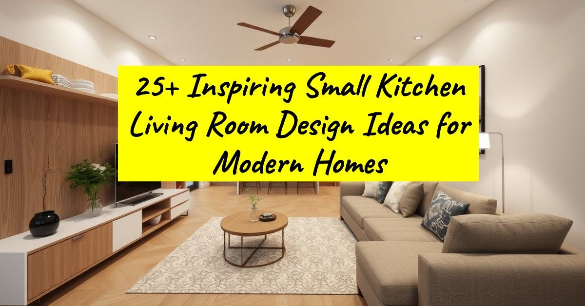 25+ Inspiring Small Kitchen Living Room Design Ideas for Modern Homes