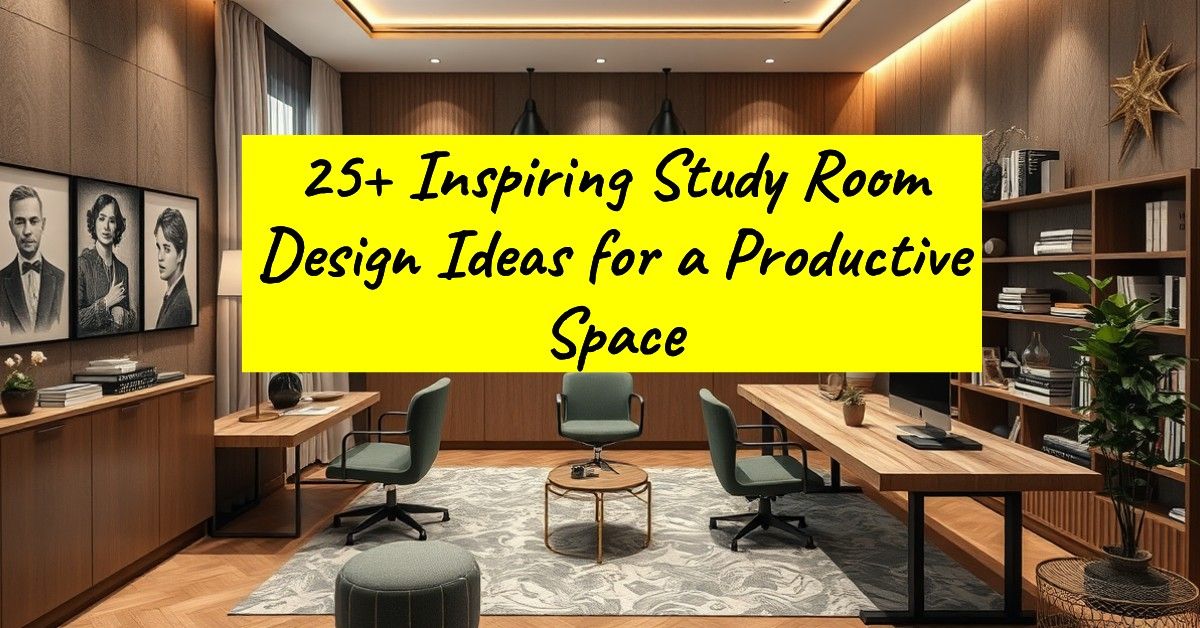 25+ Inspiring Study Room Design Ideas for a Productive Space