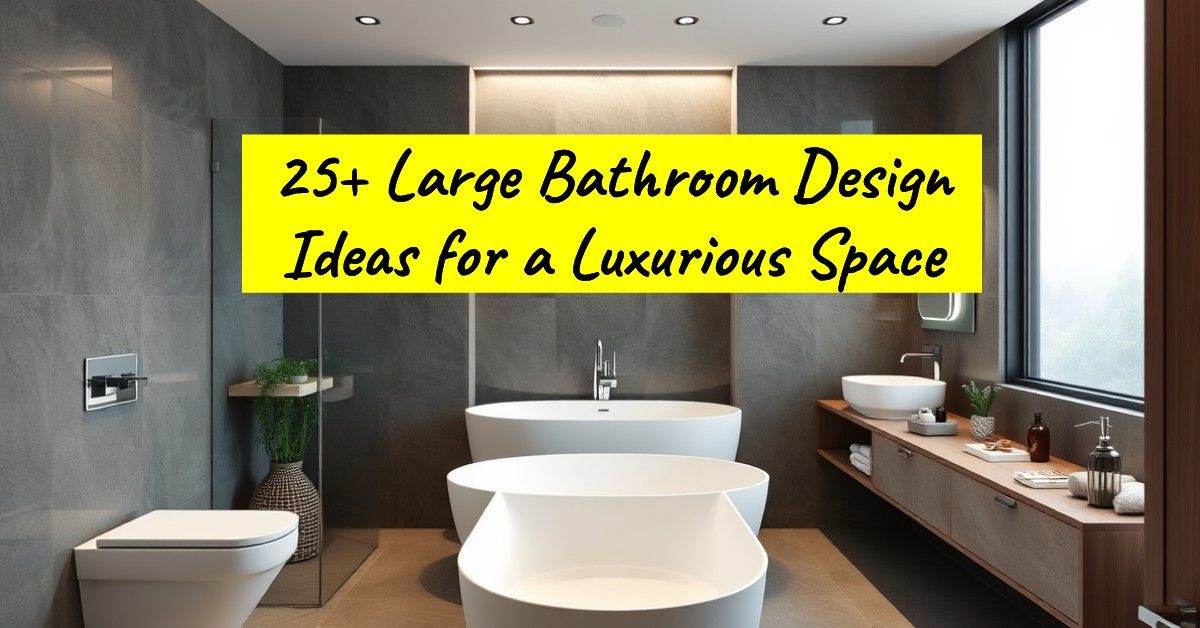 25+ Large Bathroom Design Ideas for a Luxurious Space