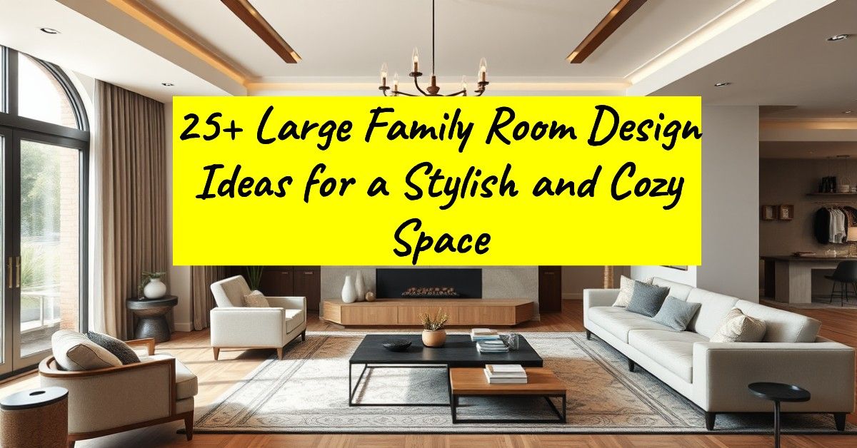 25+ Large Family Room Design Ideas for a Stylish and Cozy Space