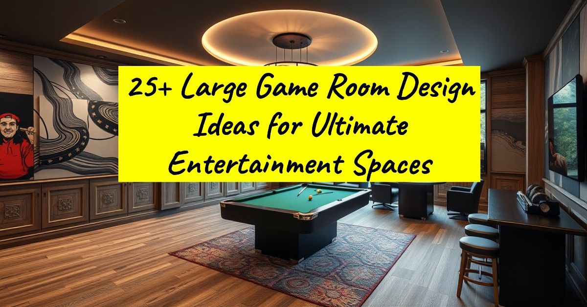 25+ Large Game Room Design Ideas for Ultimate Entertainment Spaces