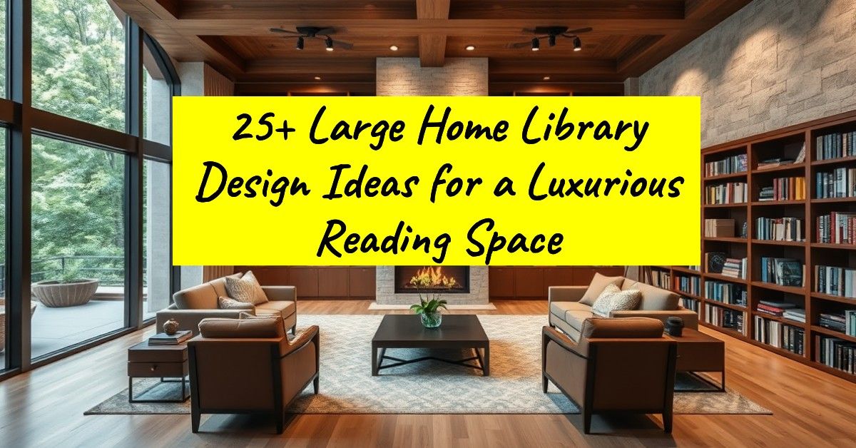 25+ Large Home Library Design Ideas for a Luxurious Reading Space