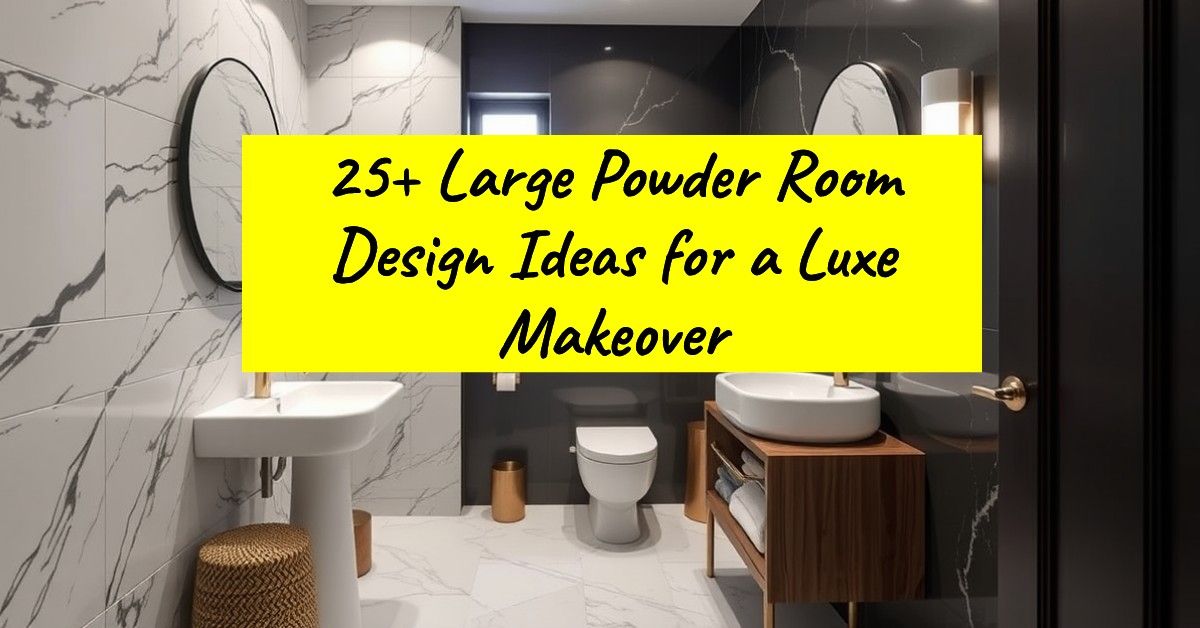 25+ Large Powder Room Design Ideas for a Luxe Makeover