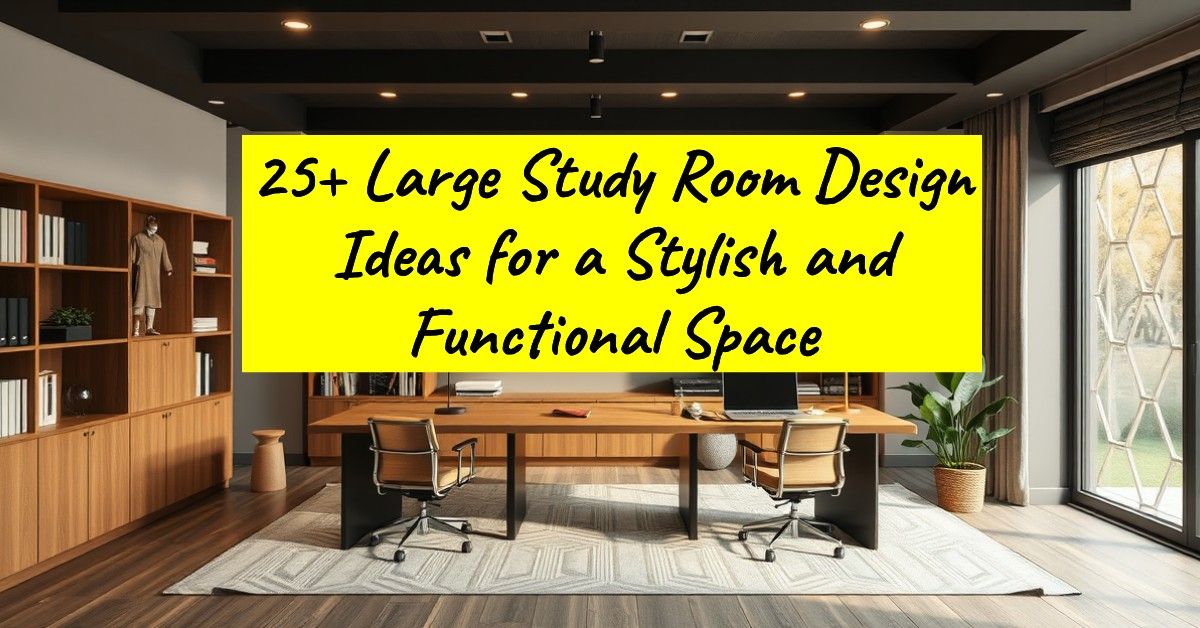 25+ Large Study Room Design Ideas for a Stylish and Functional Space