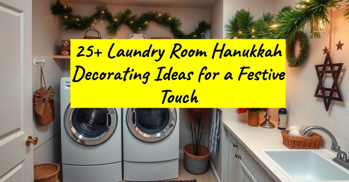 25+ Laundry Room Hanukkah Decorating Ideas for a Festive Touch