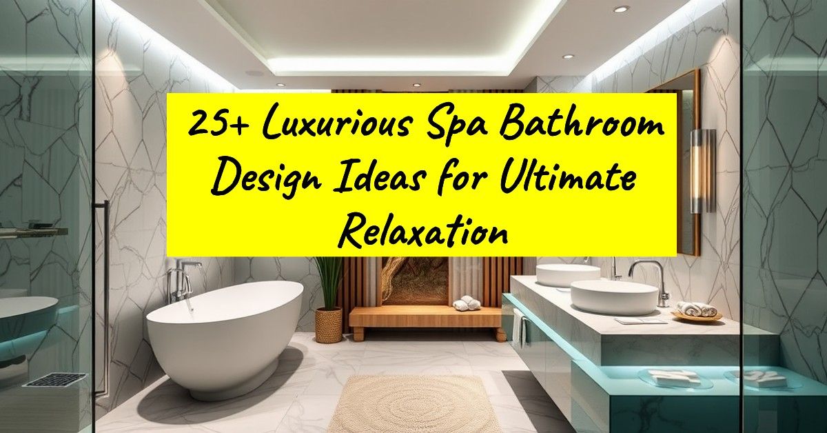 25+ Luxurious Spa Bathroom Design Ideas for Ultimate Relaxation