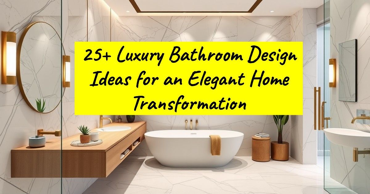 25+ Luxury Bathroom Design Ideas for an Elegant Home Transformation