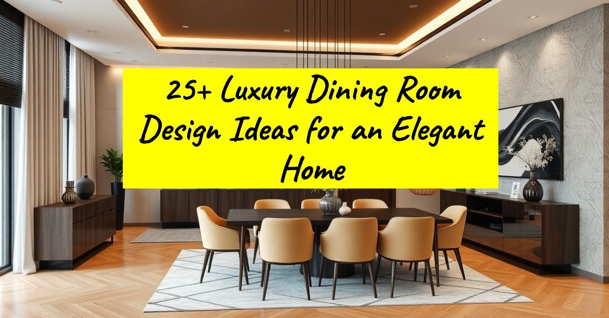 25+ Luxury Dining Room Design Ideas for an Elegant Home