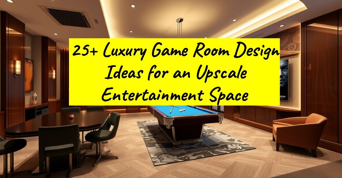 25+ Luxury Game Room Design Ideas for an Upscale Entertainment Space