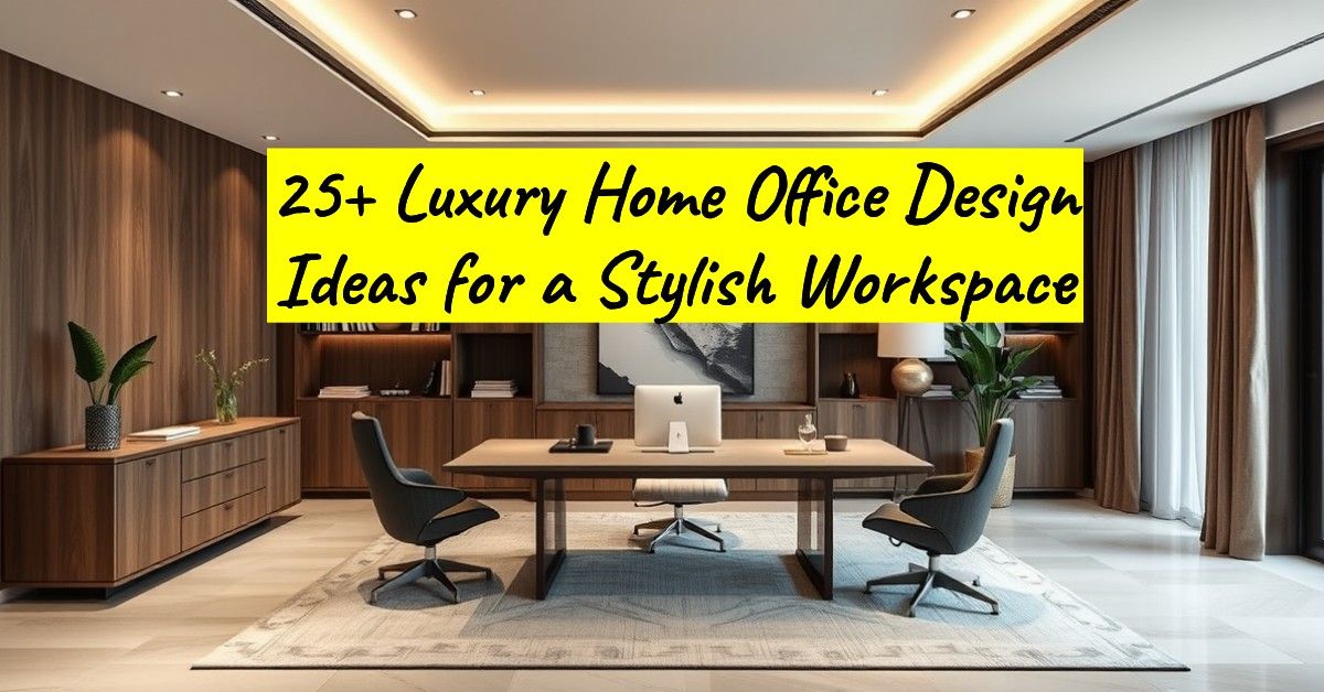 25+ Luxury Home Office Design Ideas for a Stylish Workspace