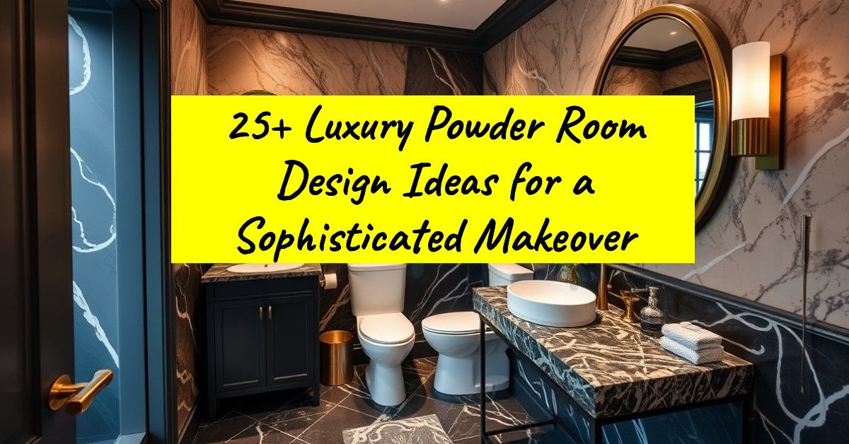 25+ Luxury Powder Room Design Ideas for a Sophisticated Makeover