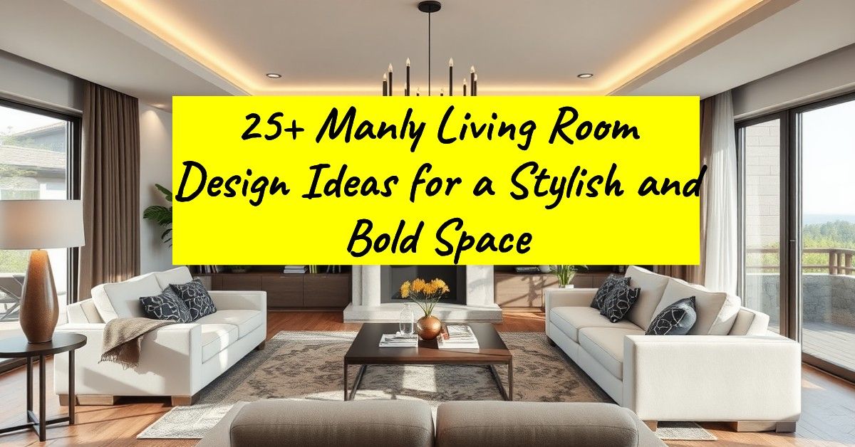 25+ Manly Living Room Design Ideas for a Stylish and Bold Space