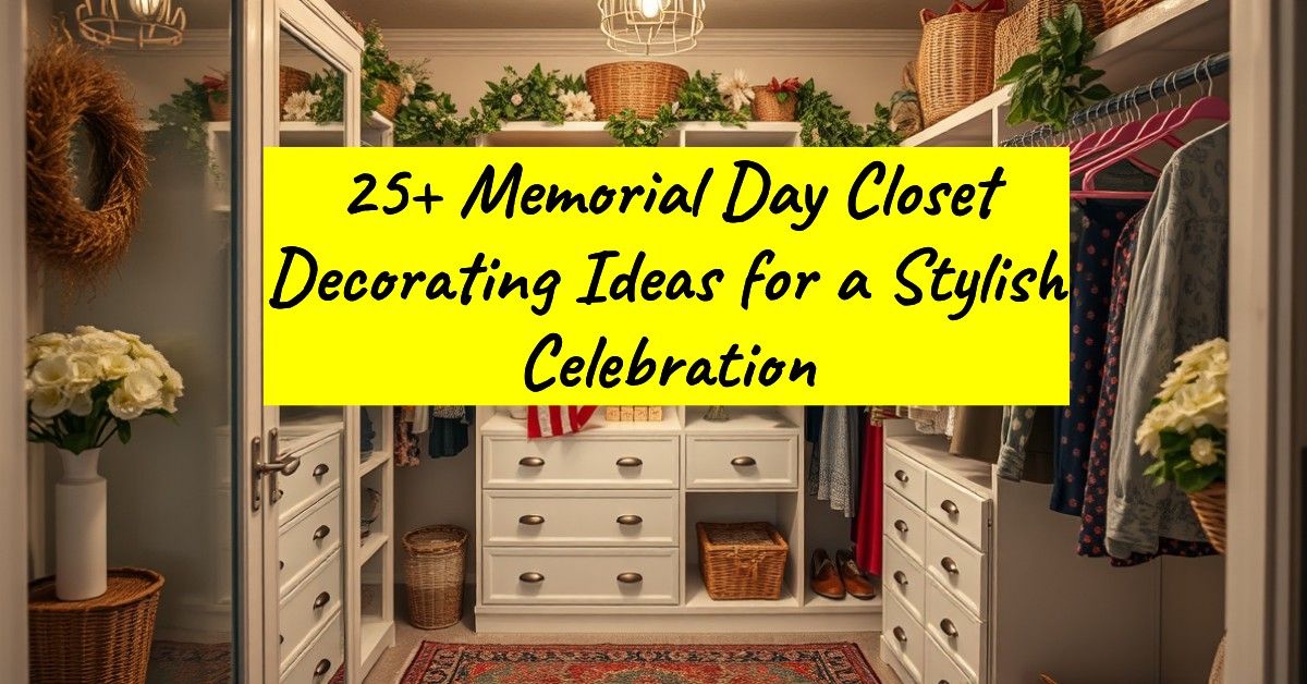 25+ Memorial Day Closet Decorating Ideas for a Stylish Celebration