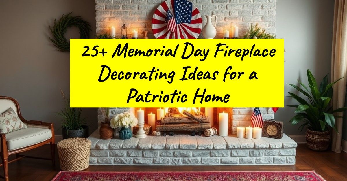 25+ Memorial Day Fireplace Decorating Ideas for a Patriotic Home