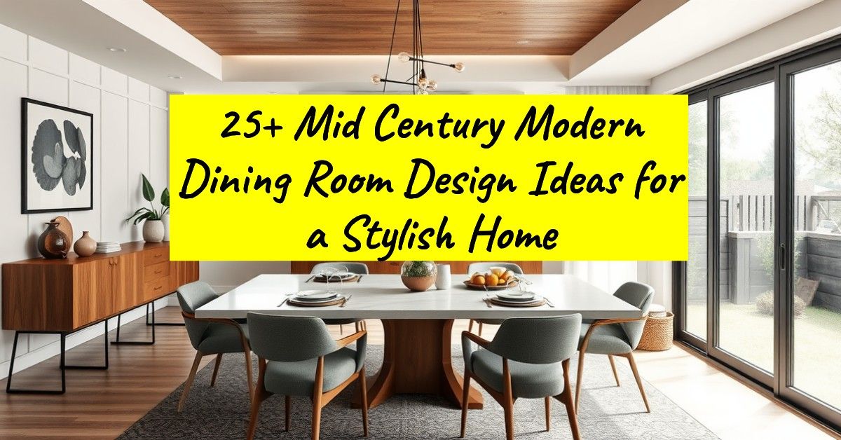 25+ Mid Century Modern Dining Room Design Ideas for a Stylish Home