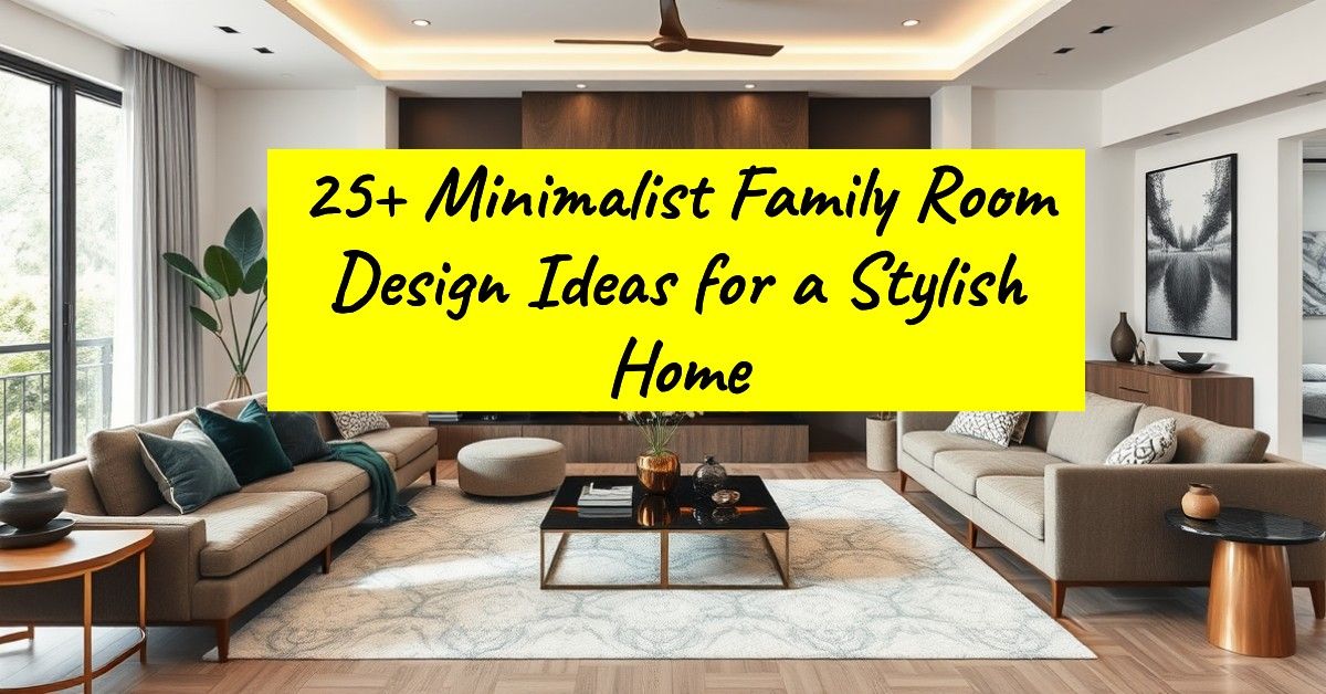 25+ Minimalist Family Room Design Ideas for a Stylish Home