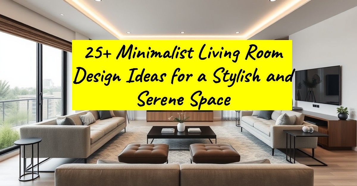 25+ Minimalist Living Room Design Ideas for a Stylish and Serene Space