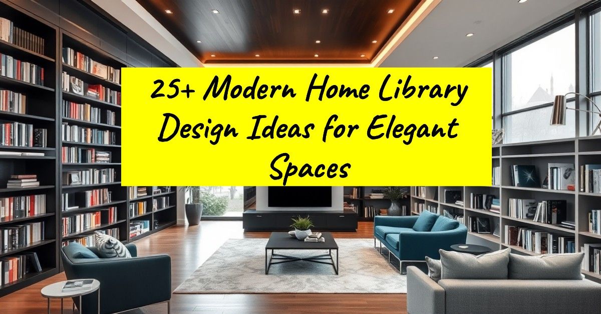 25+ Modern Home Library Design Ideas for Elegant Spaces