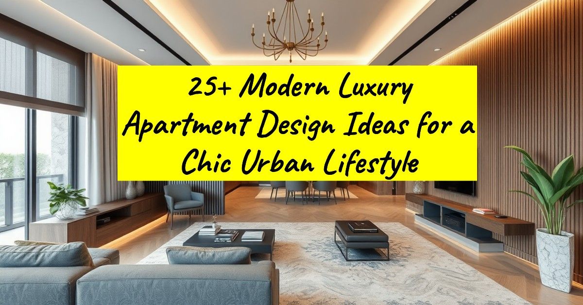 25+ Modern Luxury Apartment Design Ideas for a Chic Urban Lifestyle