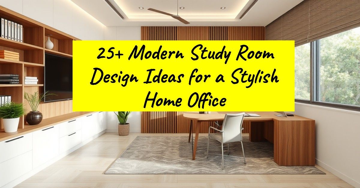 25+ Modern Study Room Design Ideas for a Stylish Home Office