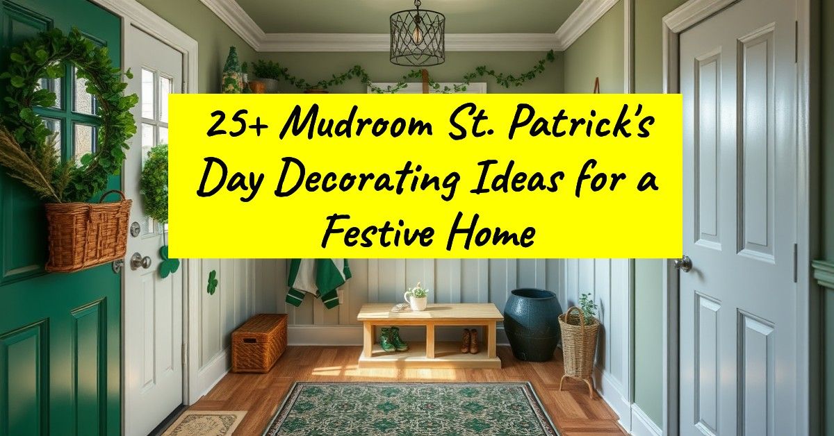 25+ Mudroom St. Patrick's Day Decorating Ideas for a Festive Home