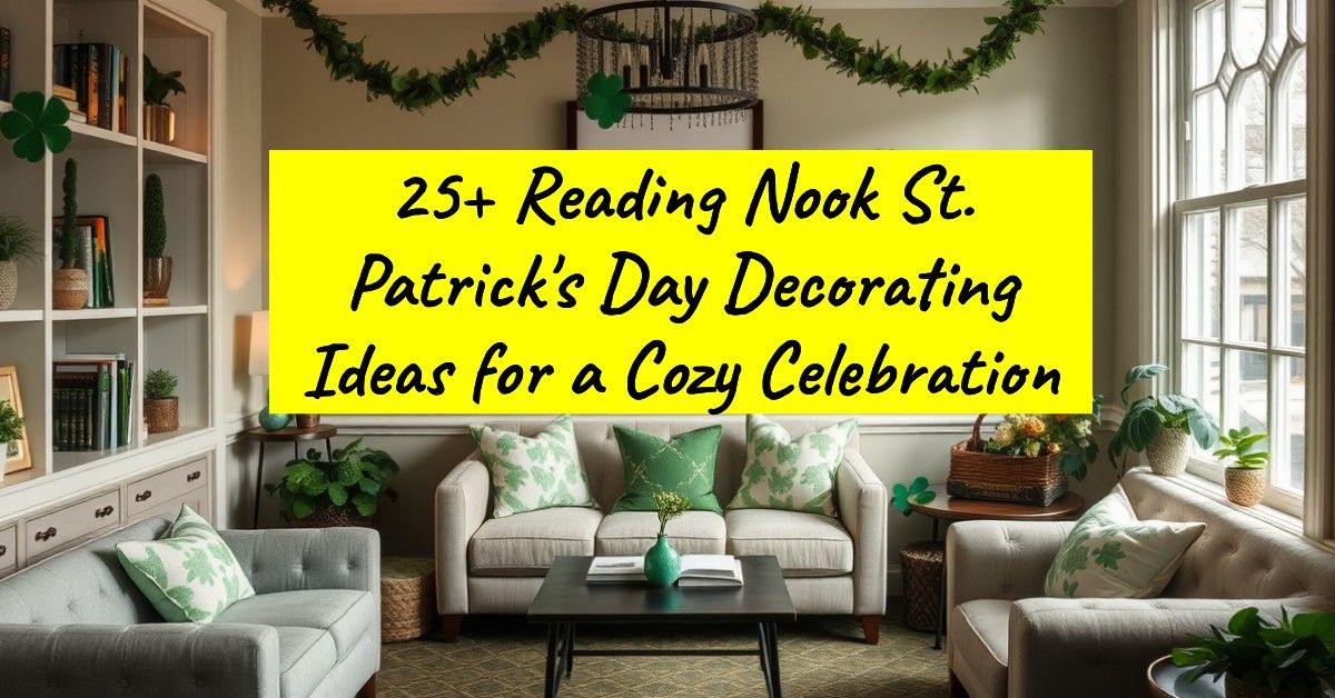 25+ Reading Nook St. Patrick's Day Decorating Ideas for a Cozy Celebration