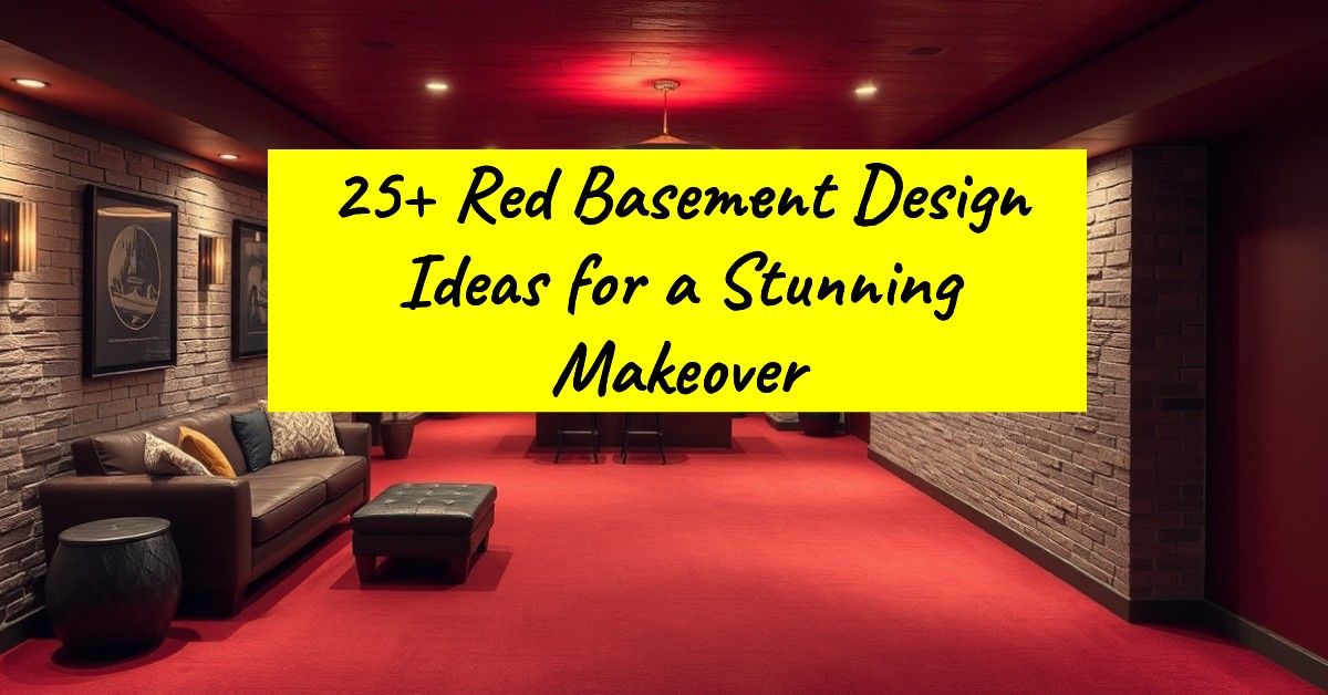 25+ Red Basement Design Ideas for a Stunning Makeover