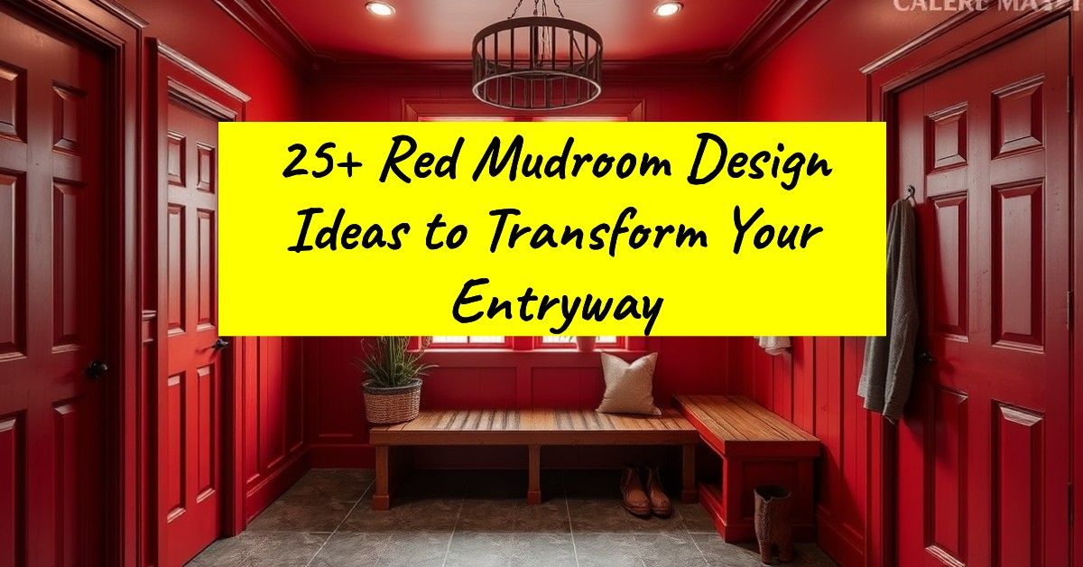 25+ Red Mudroom Design Ideas to Transform Your Entryway