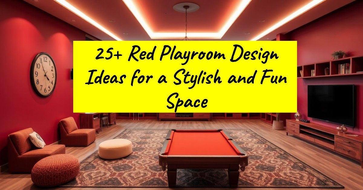 25+ Red Playroom Design Ideas for a Stylish and Fun Space