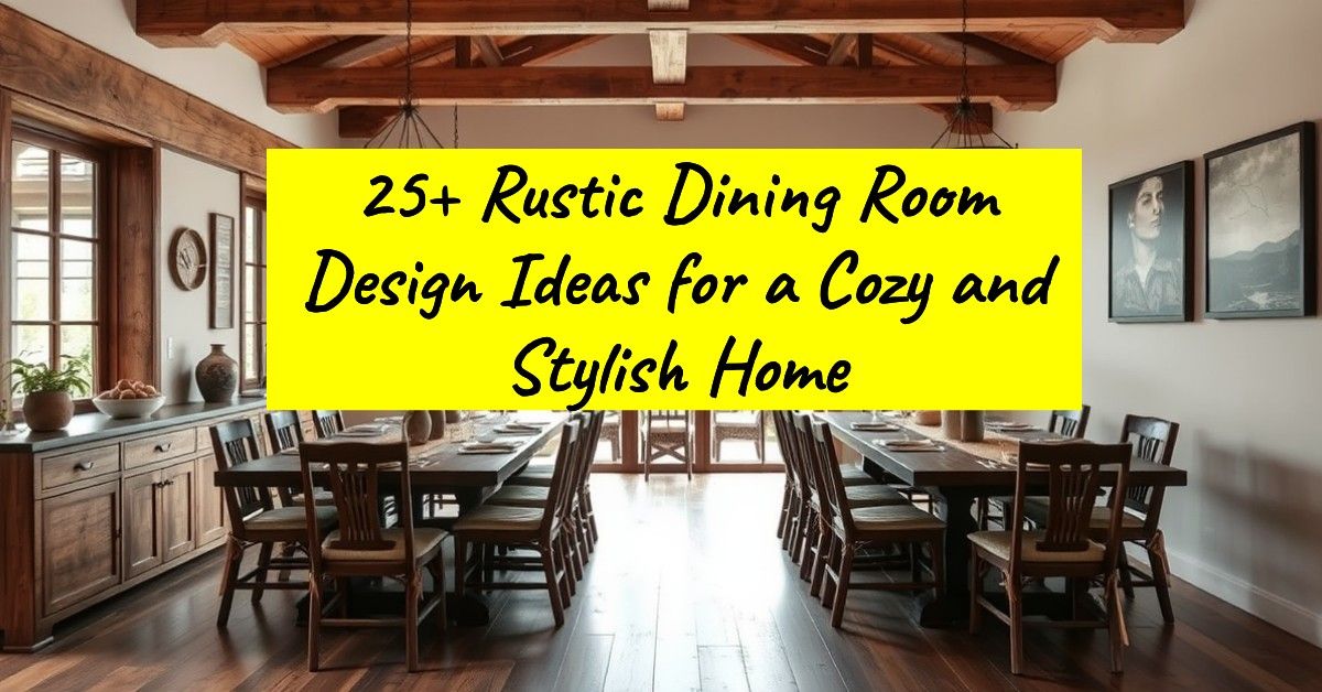 25+ Rustic Dining Room Design Ideas for a Cozy and Stylish Home