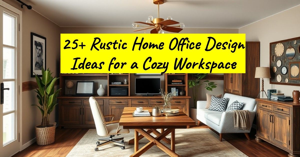 25+ Rustic Home Office Design Ideas for a Cozy Workspace