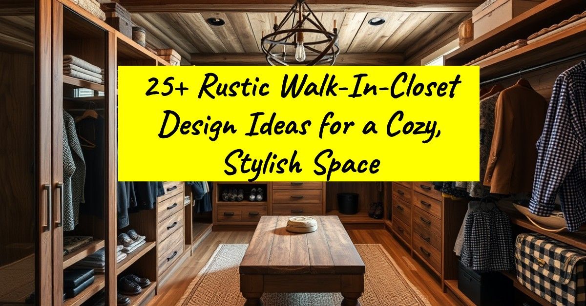 25+ Rustic Walk-In-Closet Design Ideas for a Cozy, Stylish Space