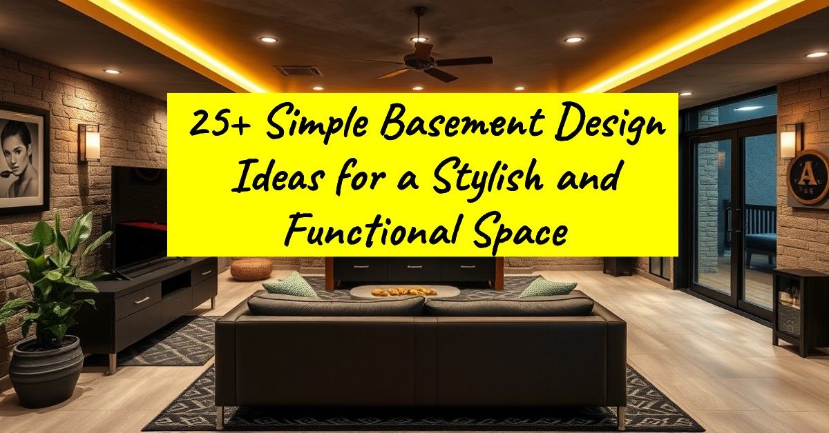 25+ Simple Basement Design Ideas for a Stylish and Functional Space