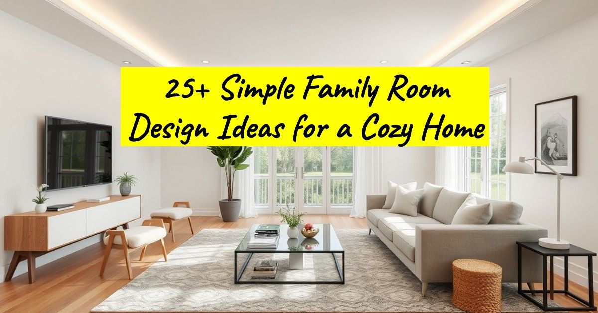 25+ Simple Family Room Design Ideas for a Cozy Home