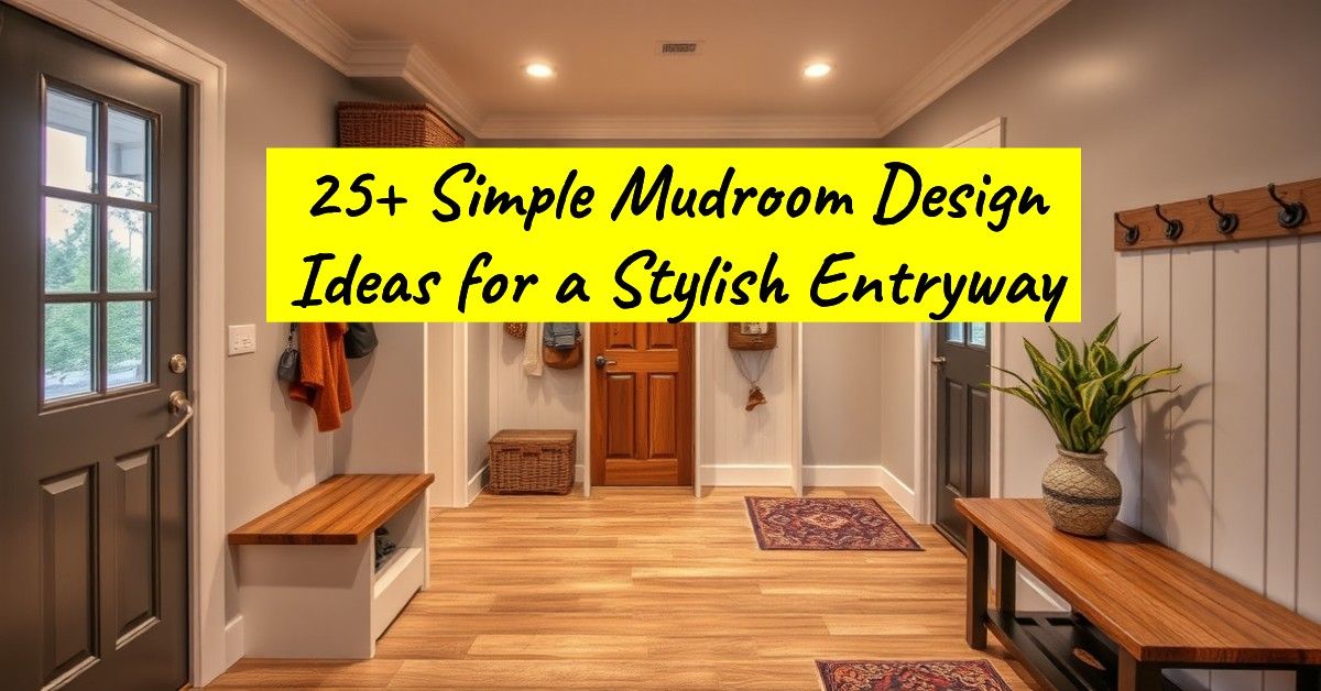 25+ Simple Mudroom Design Ideas for a Stylish Entryway