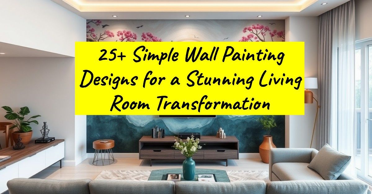 25+ Simple Wall Painting Designs for a Stunning Living Room Transformation