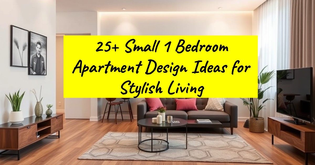 25+ Small 1 Bedroom Apartment Design Ideas for Stylish Living