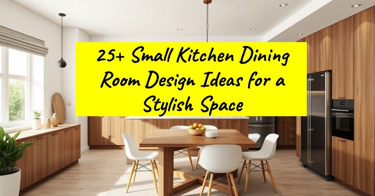 25+ Small Kitchen Dining Room Design Ideas for a Stylish Space