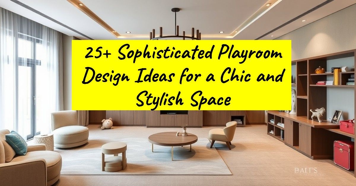 25+ Sophisticated Playroom Design Ideas for a Chic and Stylish Space